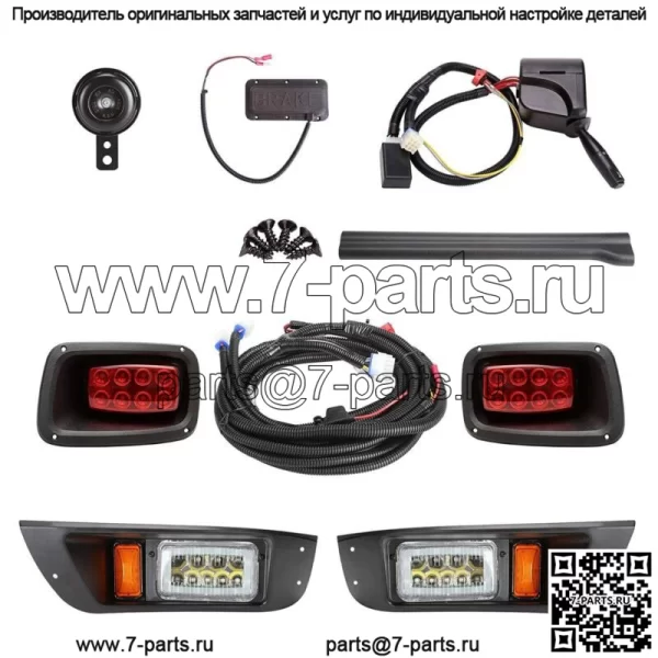 Deluxe LED Light Kit, Street Legal Kit Turn Signal Switch Golf Cart For EZGO TXT