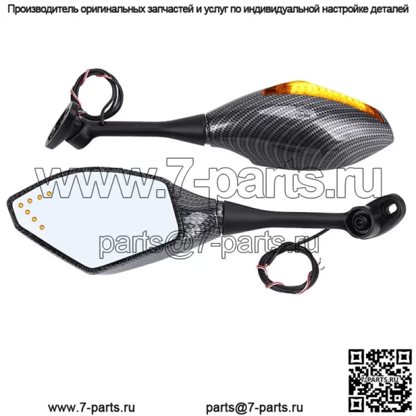 Integrated LED Turn Signal Mirrors For Honda CBR600RR CBR500R CBR1000RR CBR250R