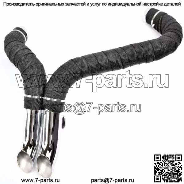 Chrome 1 3/4" L.A.F LAF Drag Pipes Exhaust Harley Softail Chopper Custom Wrapped (For: Harley-Davidson)