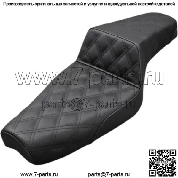 Saddlemen Step 2 Up Lattice Stitch Black Seat 4.5 Tank Harley 2004+ XL Sportster (For: Harley-Davidson)